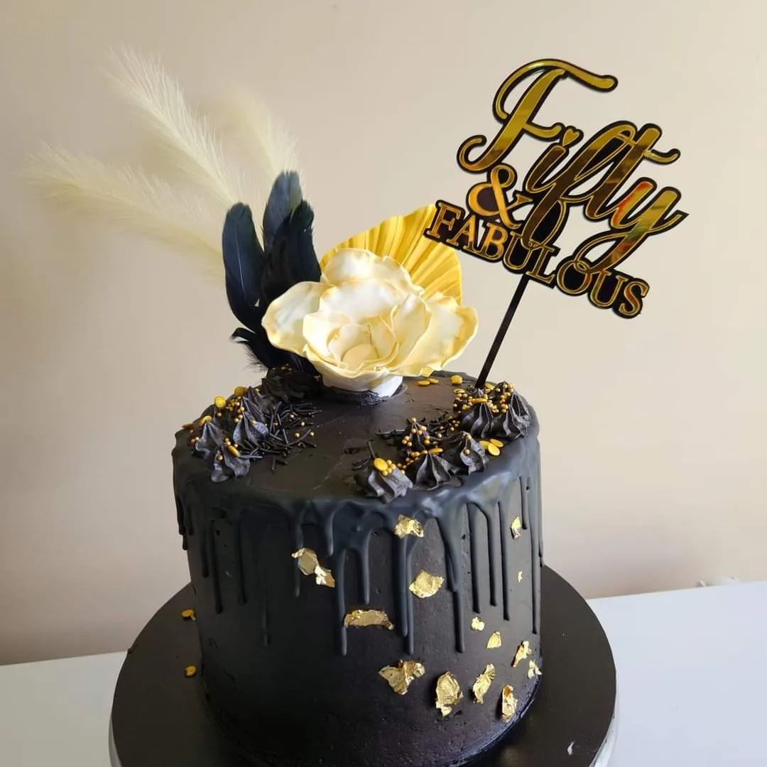 Fifty & Fabulous Cake Topper