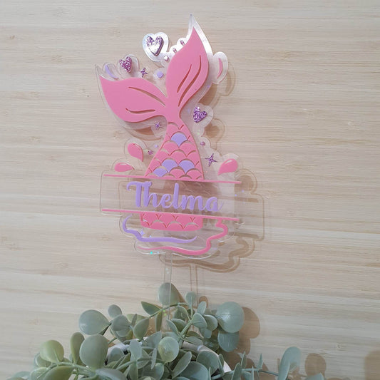 Mermaid Tail Cake Topper | Personalised