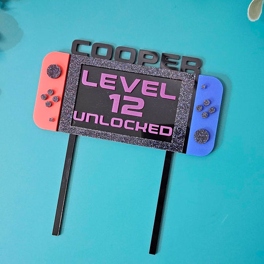 Nintendo Switch Themed Cake Topper | Personalised