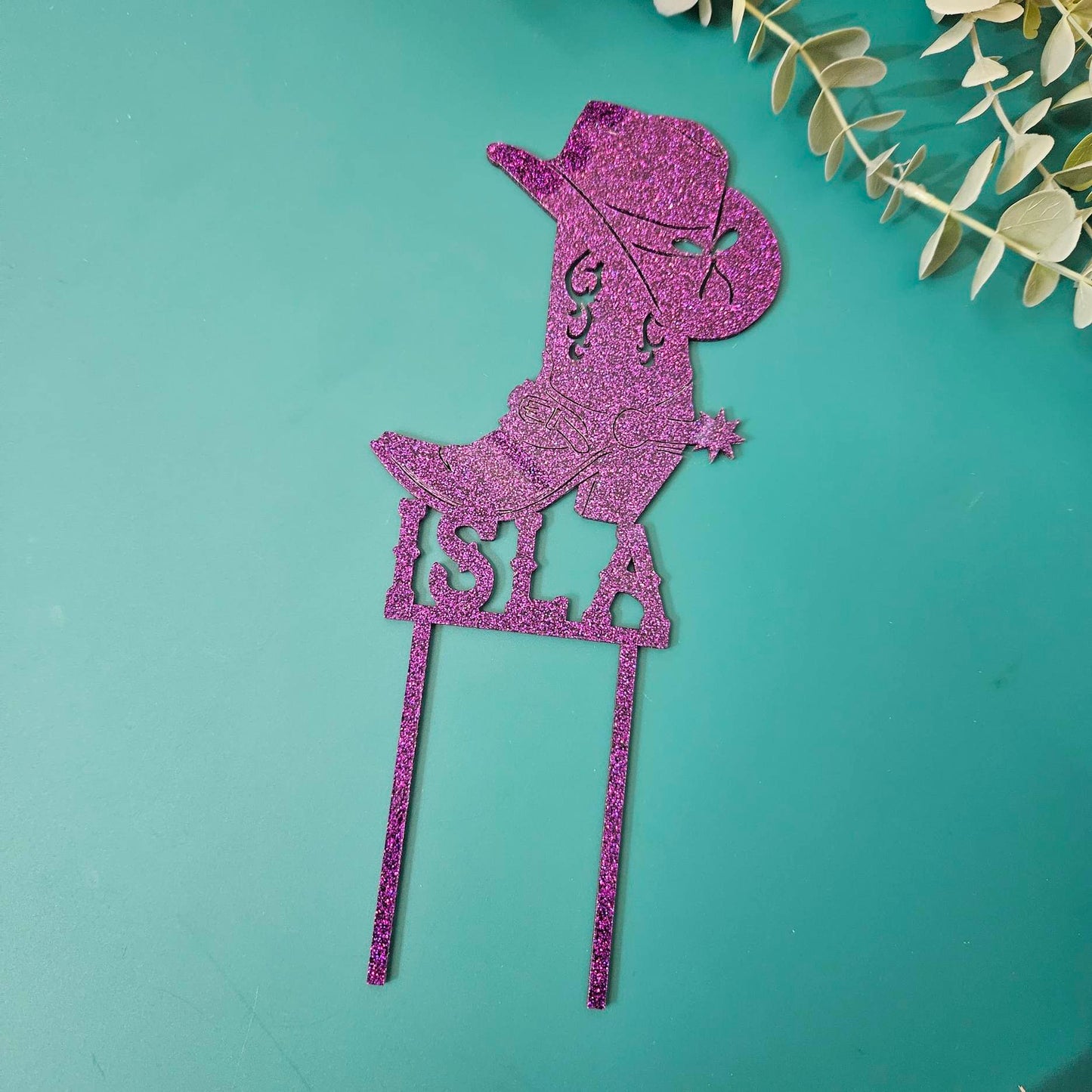 Rhinestone Cowgirl Cake Topper | Personalised