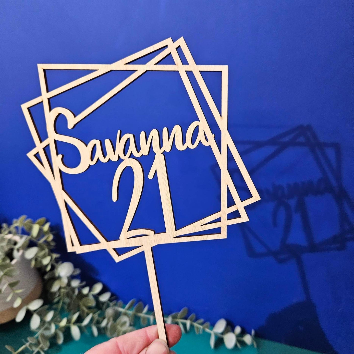 Square Frame Cake Topper | Custom Text