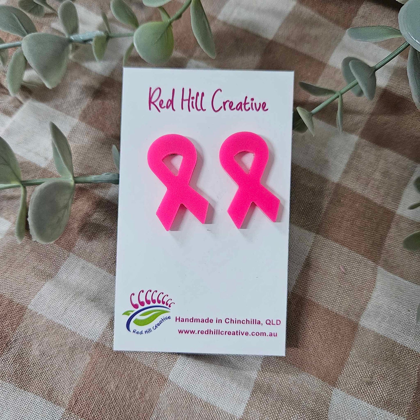 Pink Ribbon Earrings | Breast Cancer Fundraising