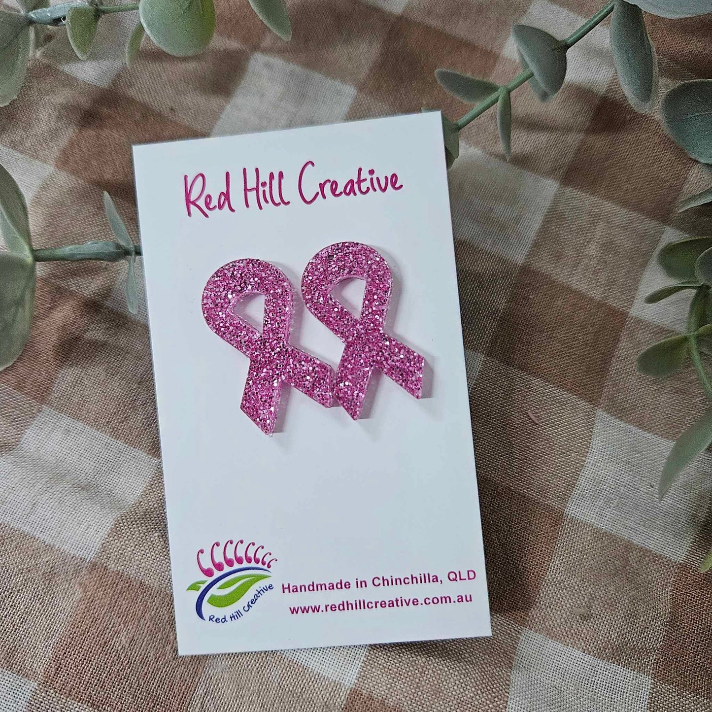 Pink Ribbon Earrings | Breast Cancer Fundraising