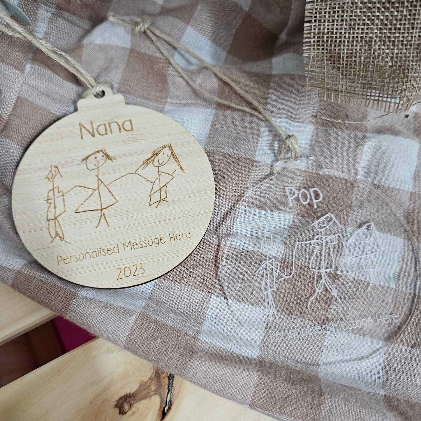 Drawing Memories Christmas Bauble | PERSONALISED