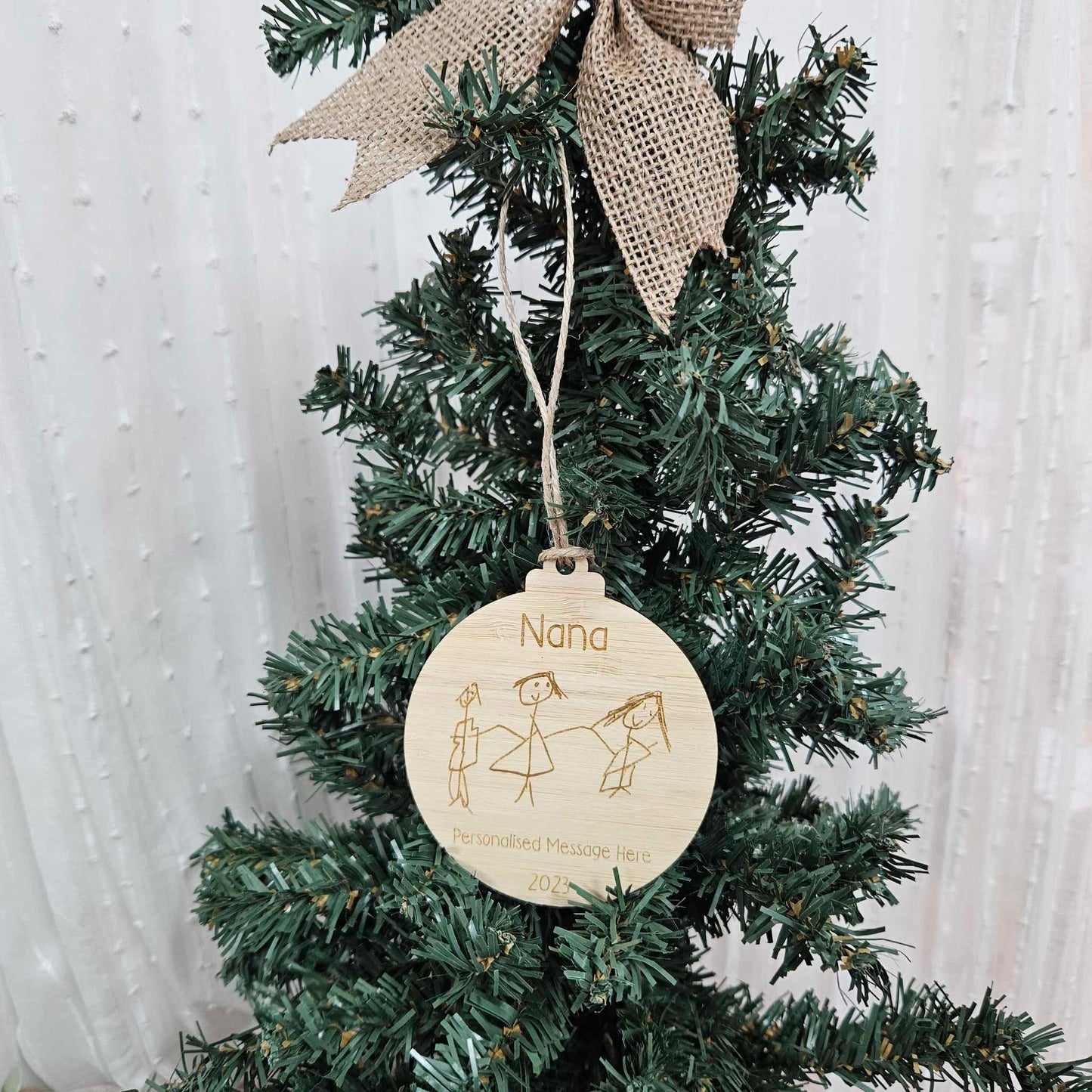 Drawing Memories Christmas Bauble | PERSONALISED