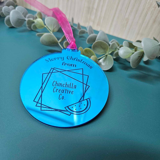 Custom Logo Christmas Bauble – Unique Branded Business Gift