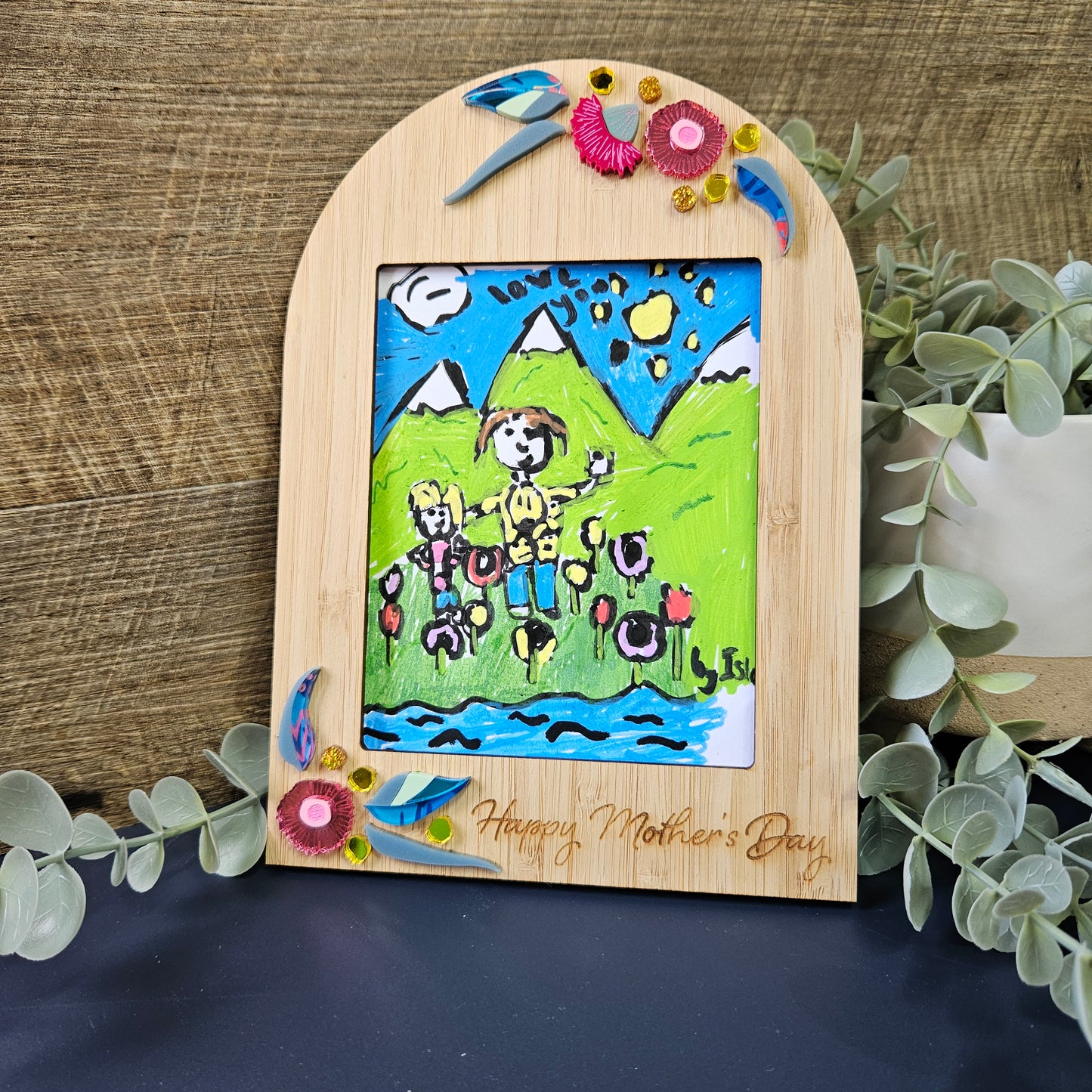 A5 Personalised Mother’s Day Photo Frame – Australian Native Blossom Design