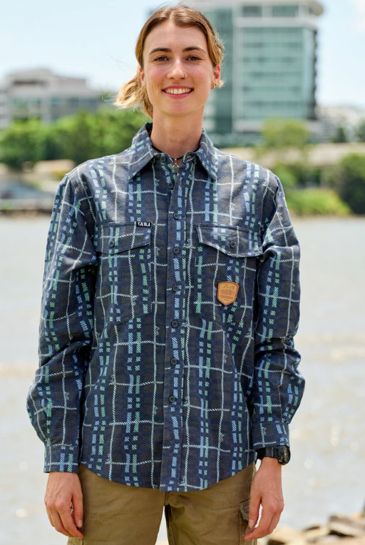 TradeMutt Unisex Long Sleeve Workshirt | Ash Flanno