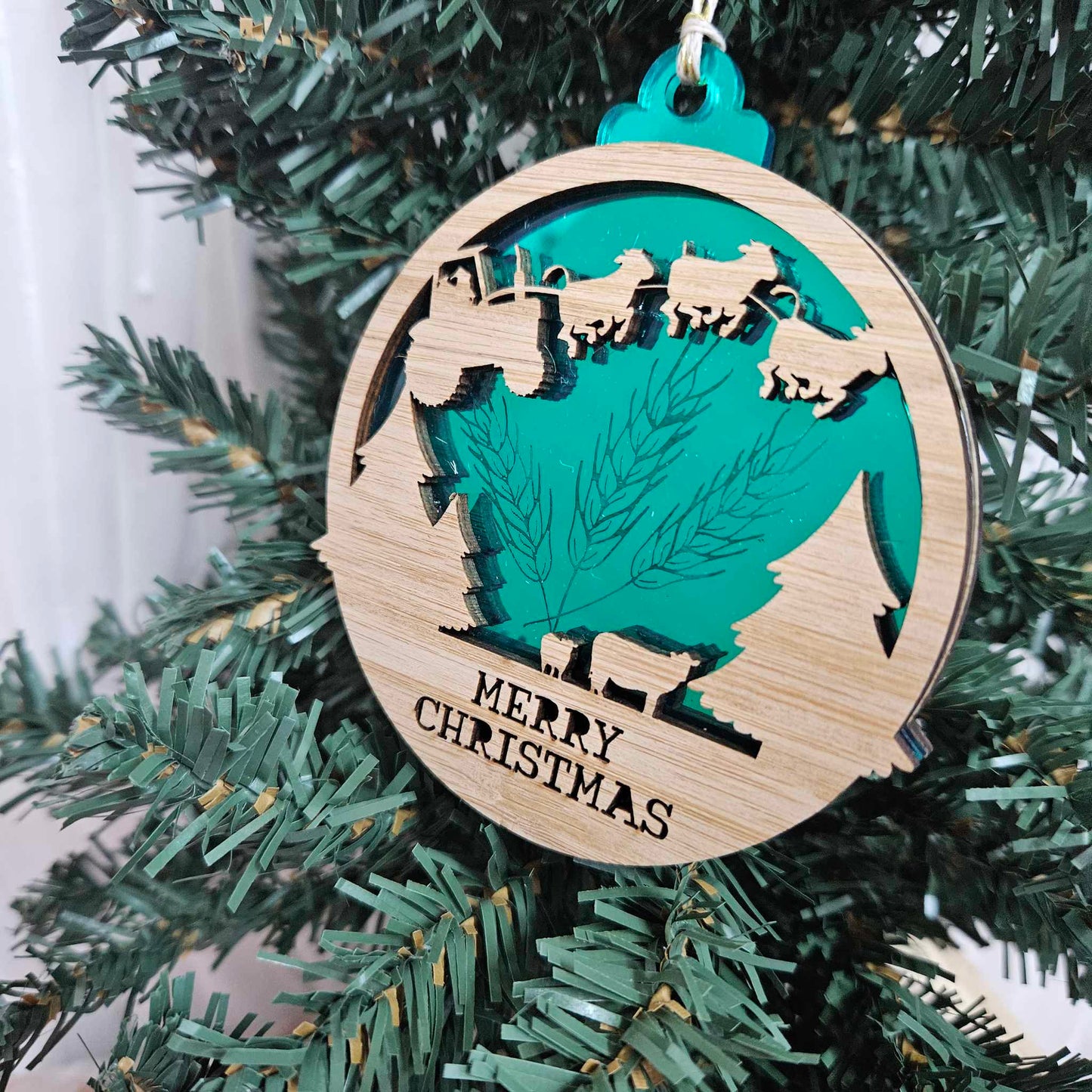 Australian Tractor 'Sleigh' Christmas Bauble | PERSONALISED OPTIONS