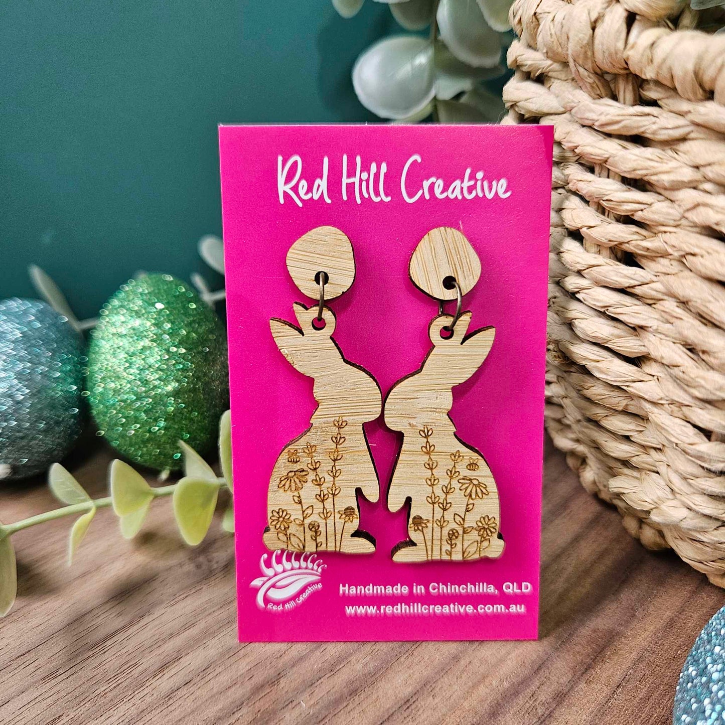Wildflower Bunny | Easter Earrings | Choose your colour
