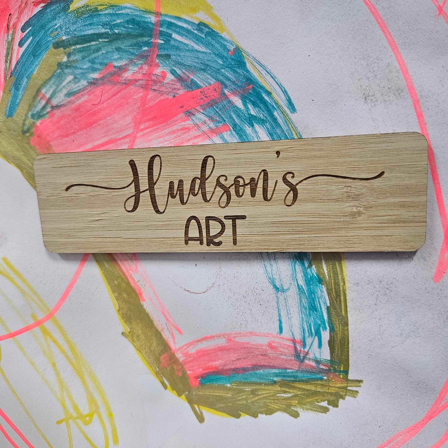 Personalised {NAME} ART Magnet | Bamboo