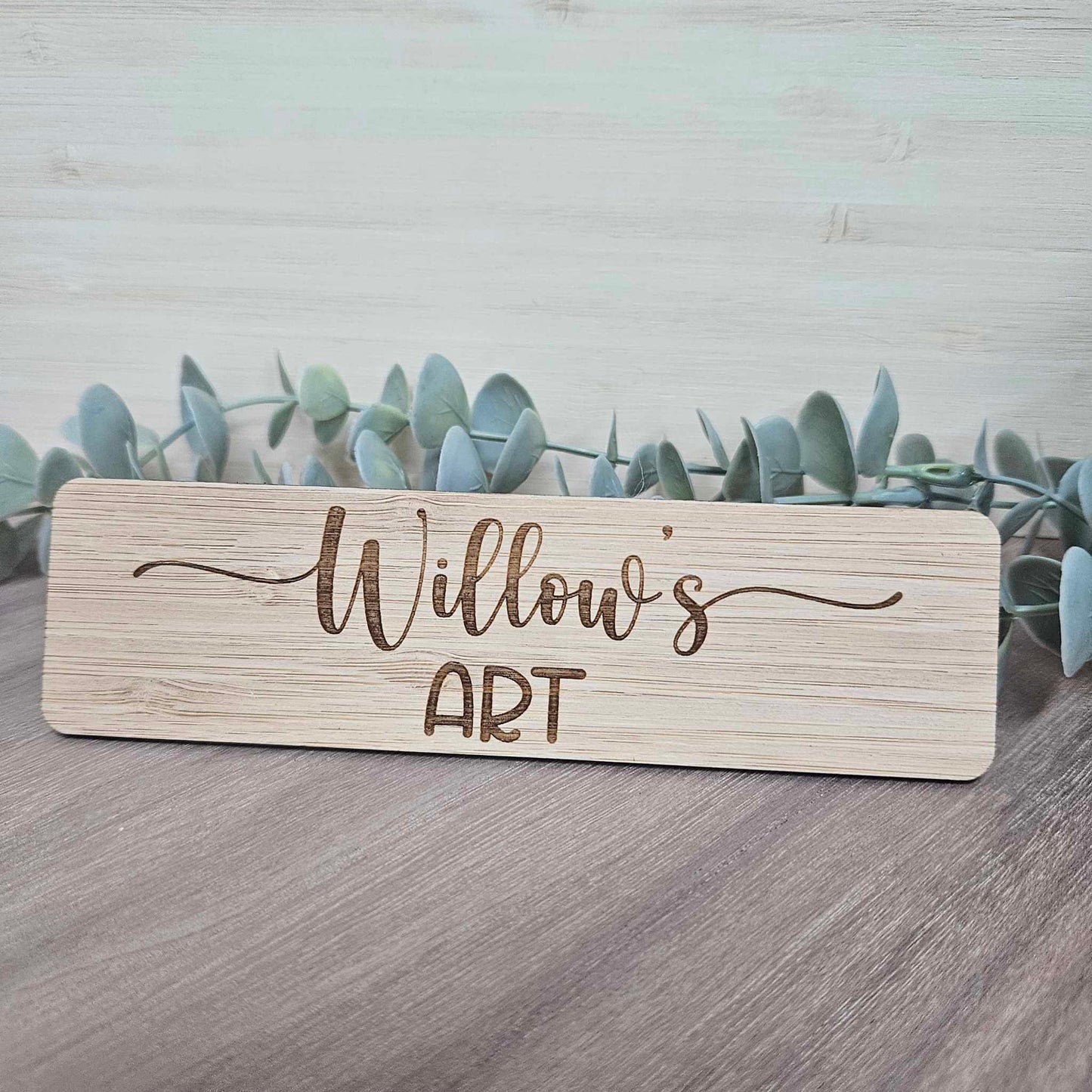 Personalised {NAME} ART Magnet | Bamboo