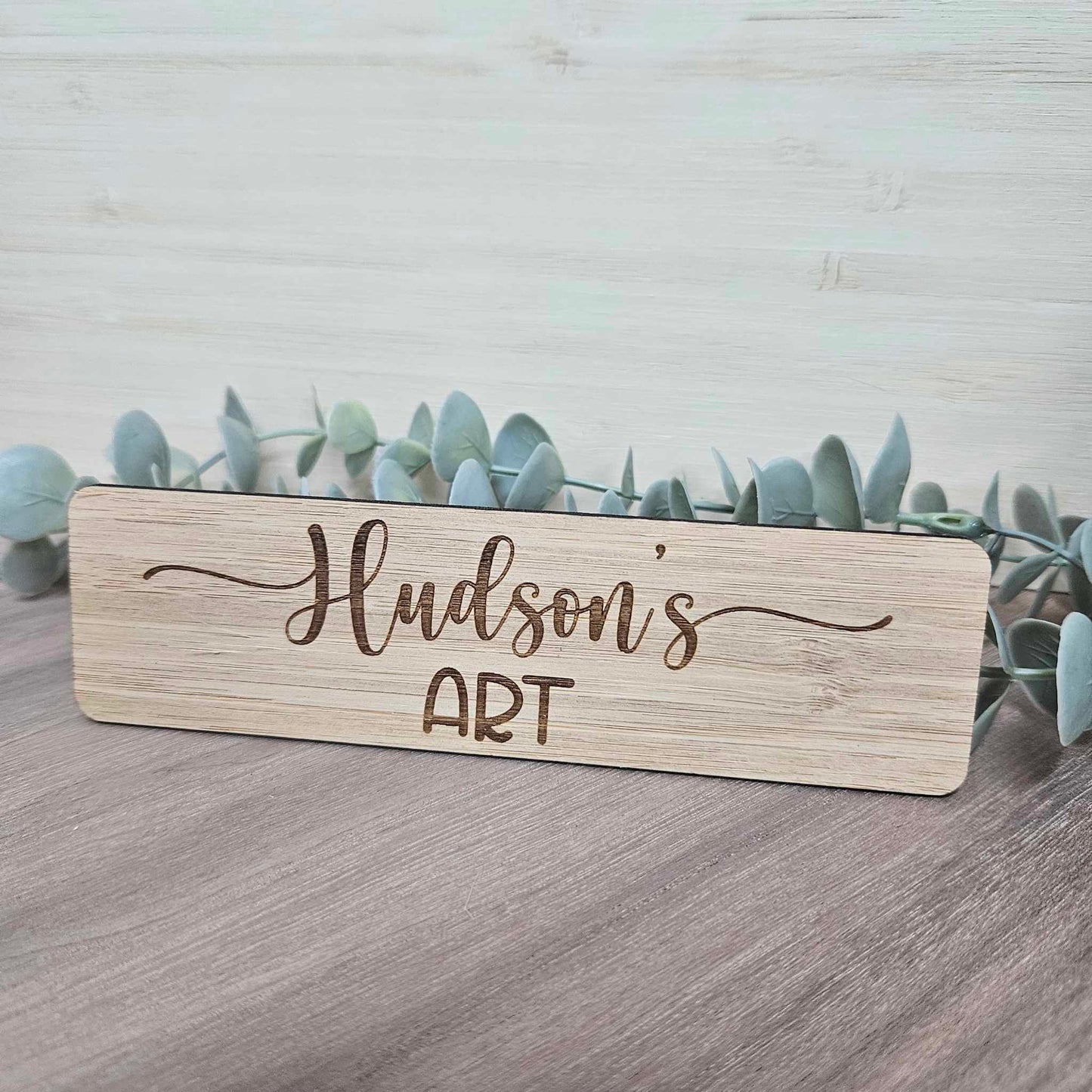 Personalised {NAME} ART Magnet | Bamboo