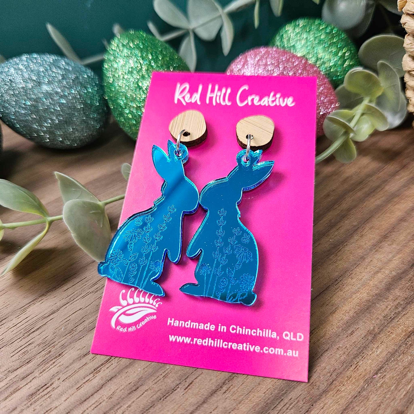 Wildflower Bunny | Easter Earrings | Choose your colour