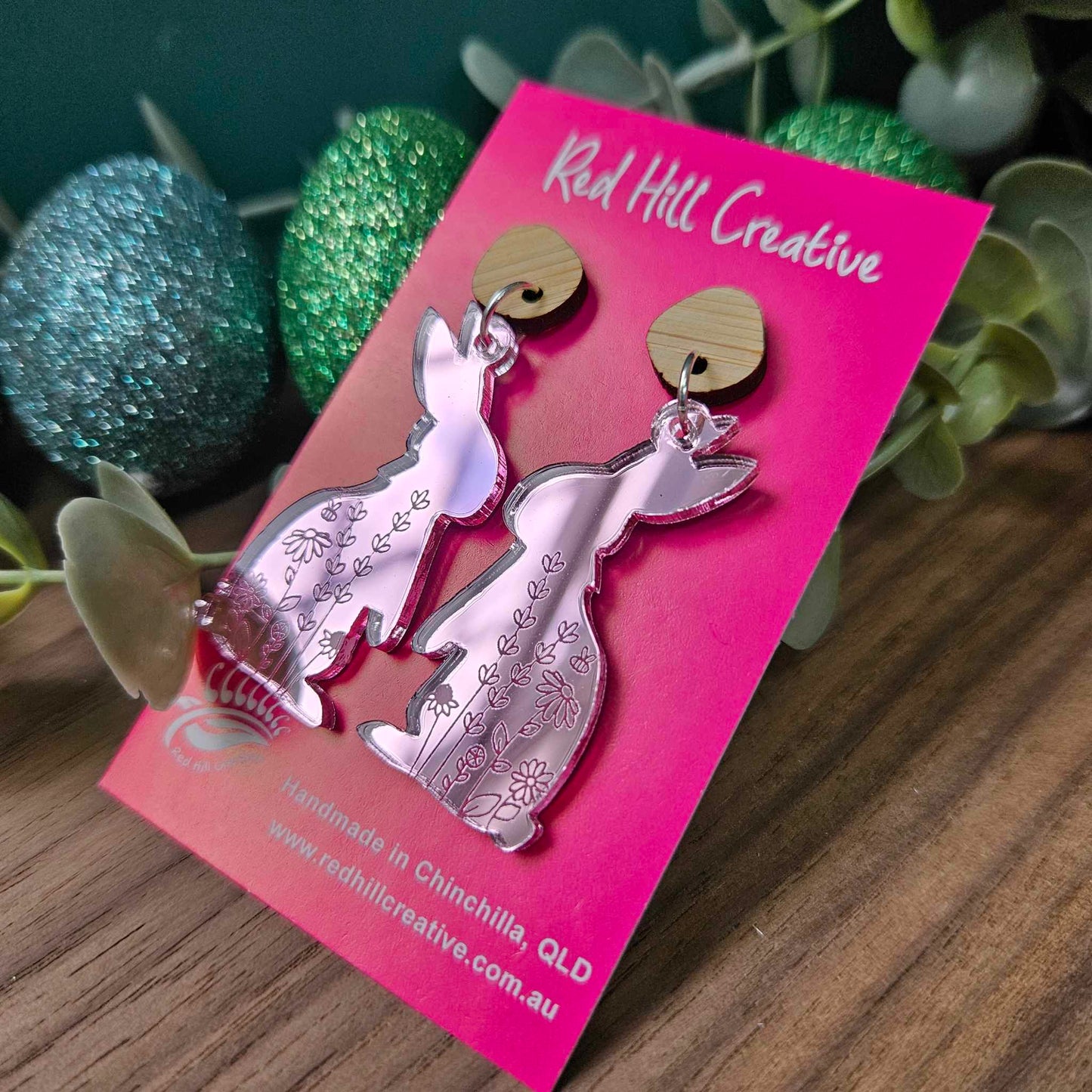 Wildflower Bunny | Easter Earrings | Choose your colour