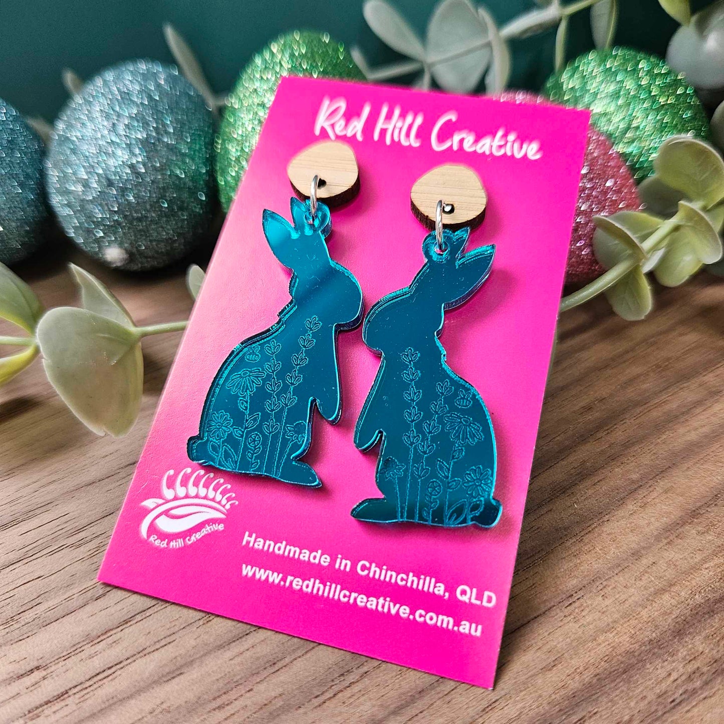 Wildflower Bunny | Easter Earrings | Choose your colour