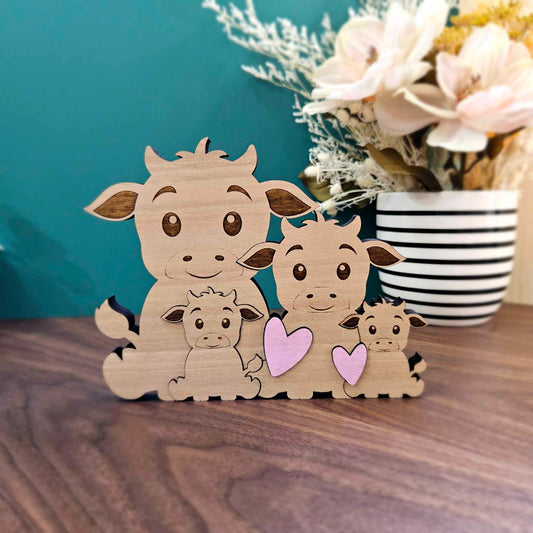 Nesting Cow Family | PERSONALISED