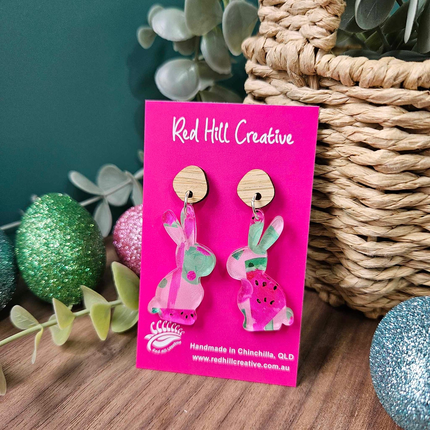 Printed Bunny | Easter Earrings | Choose your print