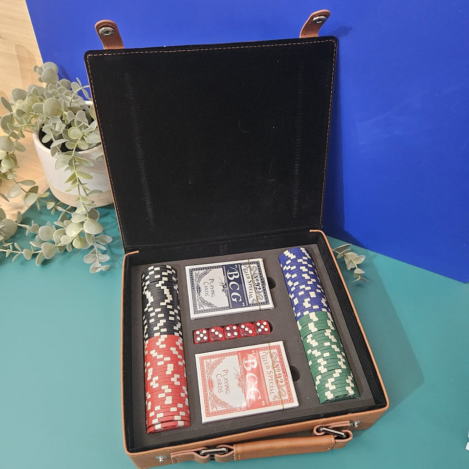 Poker & Cards Gift Set – Rawhide | Personalised