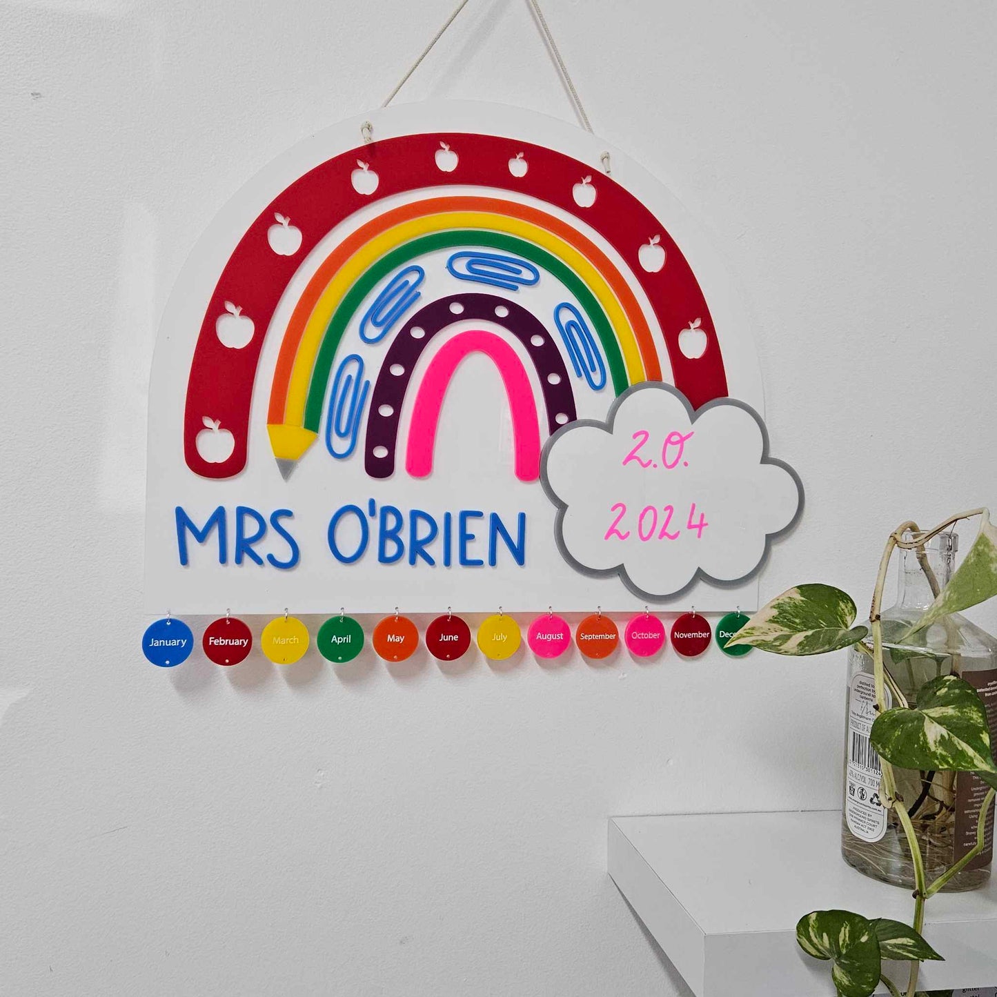 Classroom Birthday Calendar | Personalised Teacher Gift