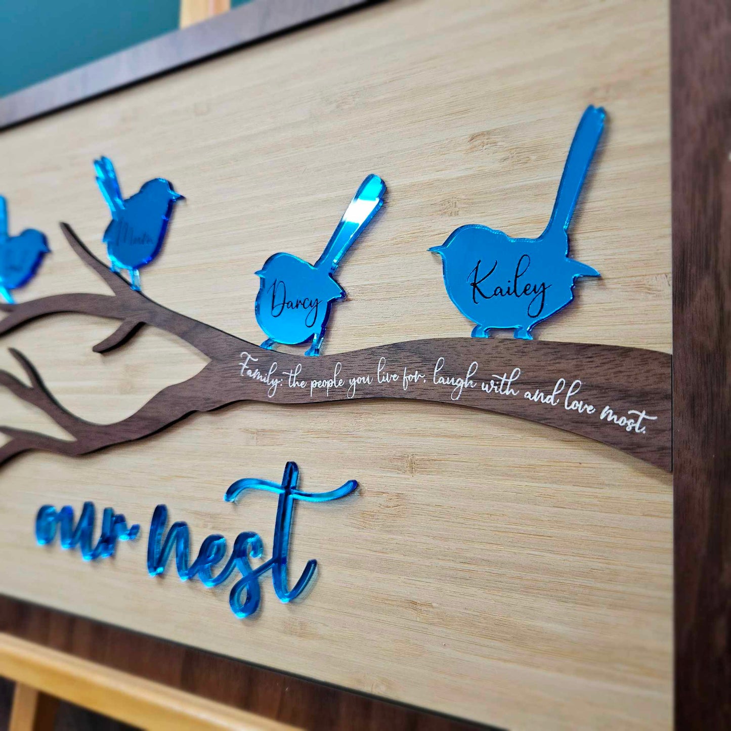 "Our Nest" Wren Family Sign | PERSONALISED
