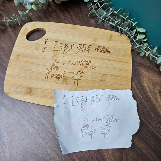 Serving Board | Your Childs Drawing Engraved