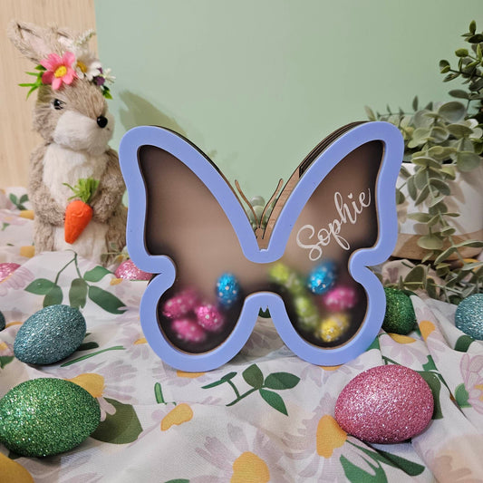 Colorful mini egg drop boxes for kids' Easter egg hunts or gift