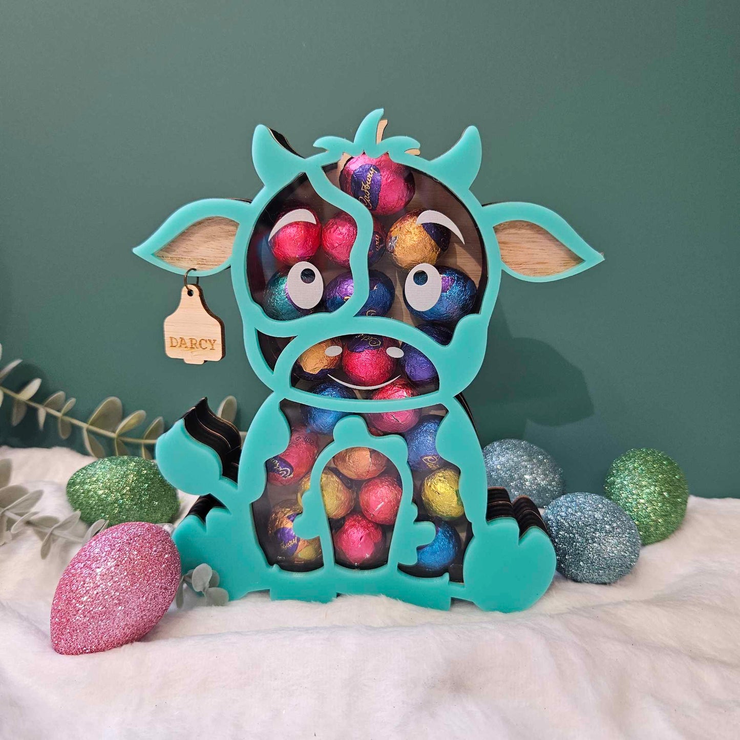 Colorful mini egg drop boxes for kids' Easter egg hunts or gifts