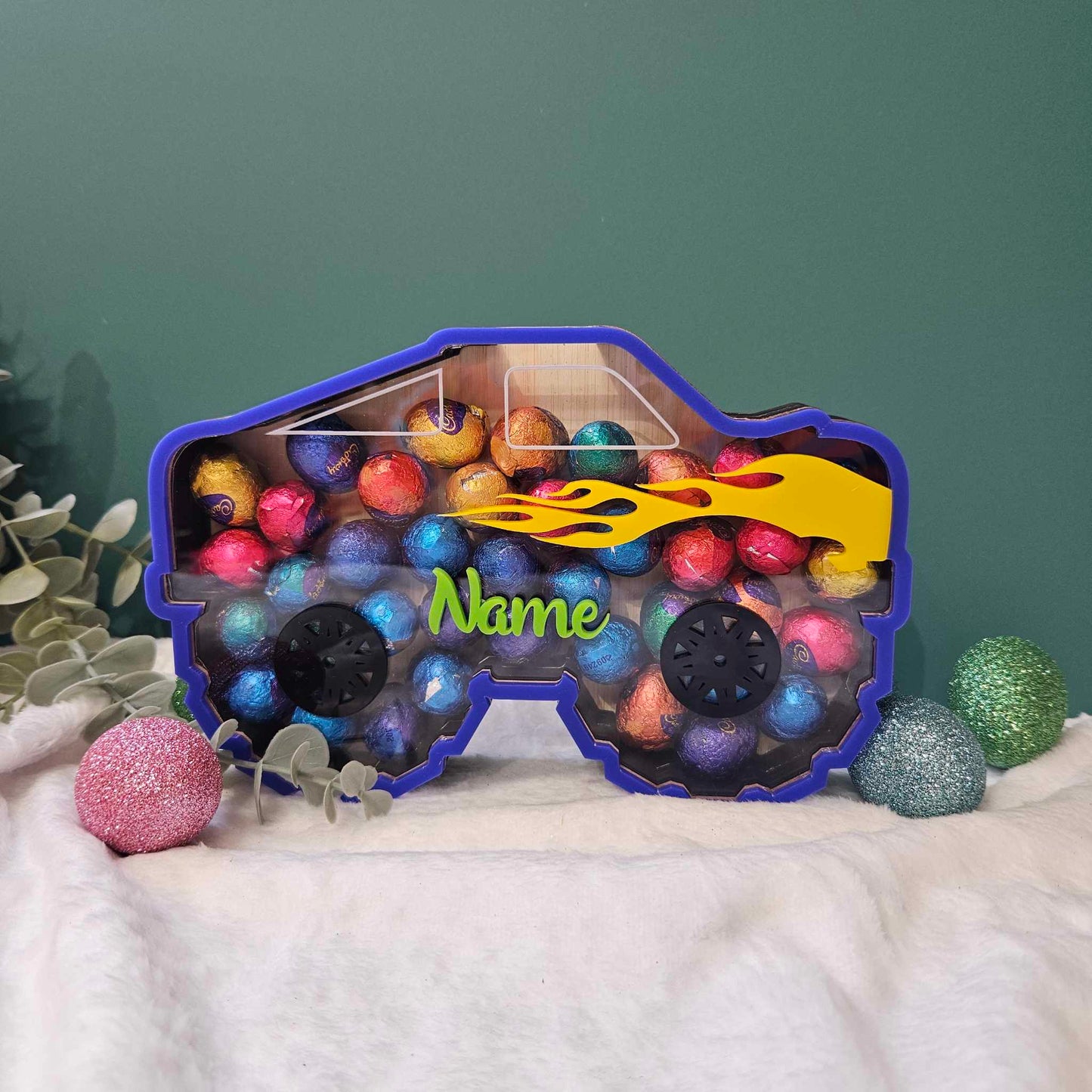 Colorful mini egg drop boxes for kids' Easter egg hunts or gift