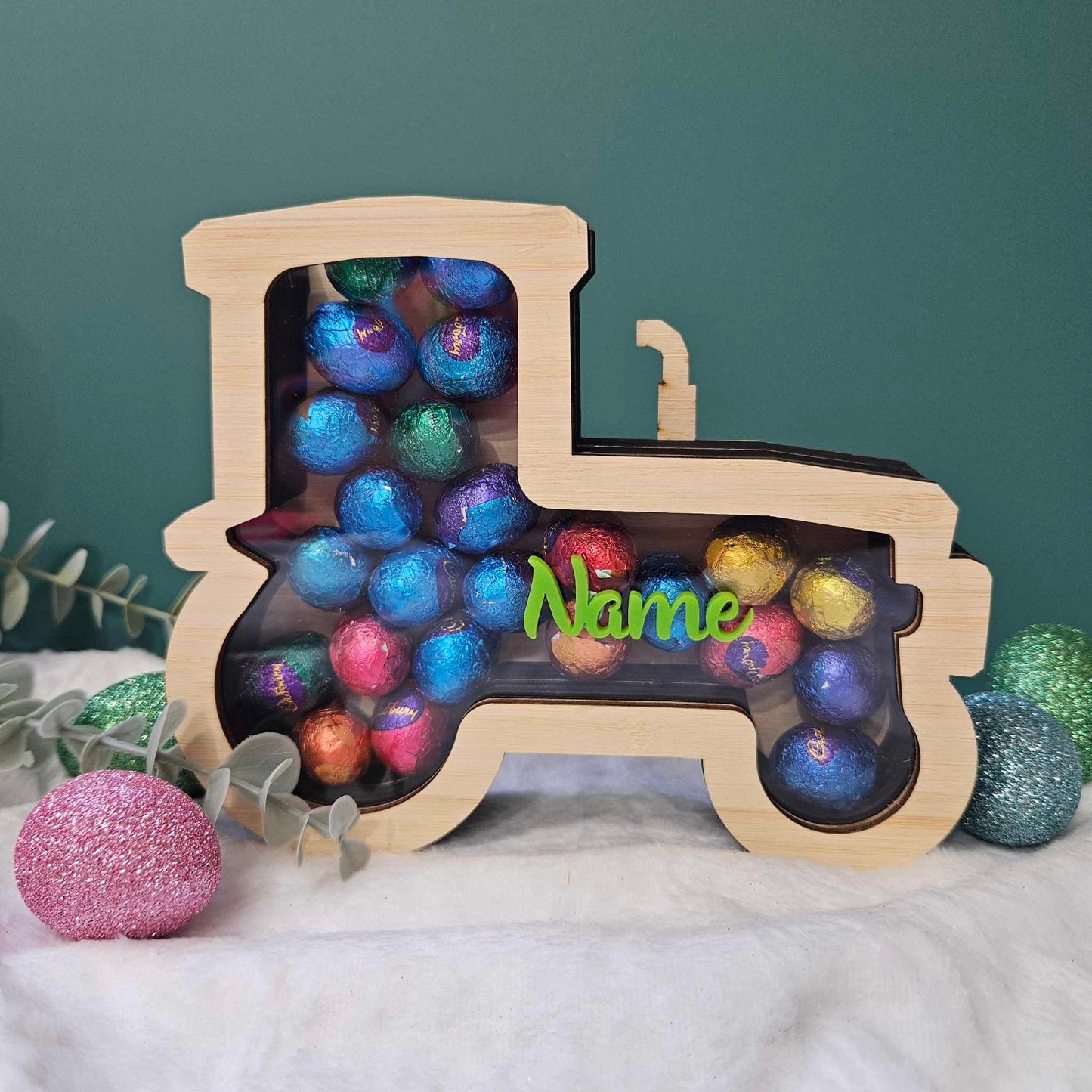 Colorful mini egg drop boxes for kids' Easter egg hunts or gifts