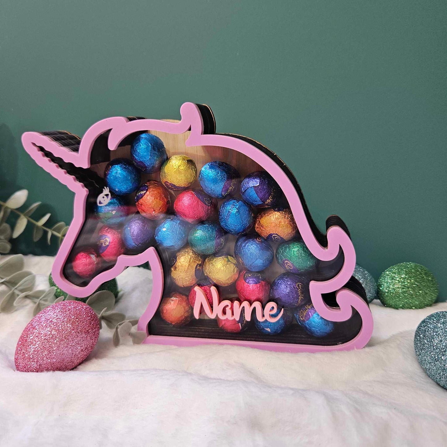 Colorful mini egg drop boxes for kids' Easter egg hunts or gifts