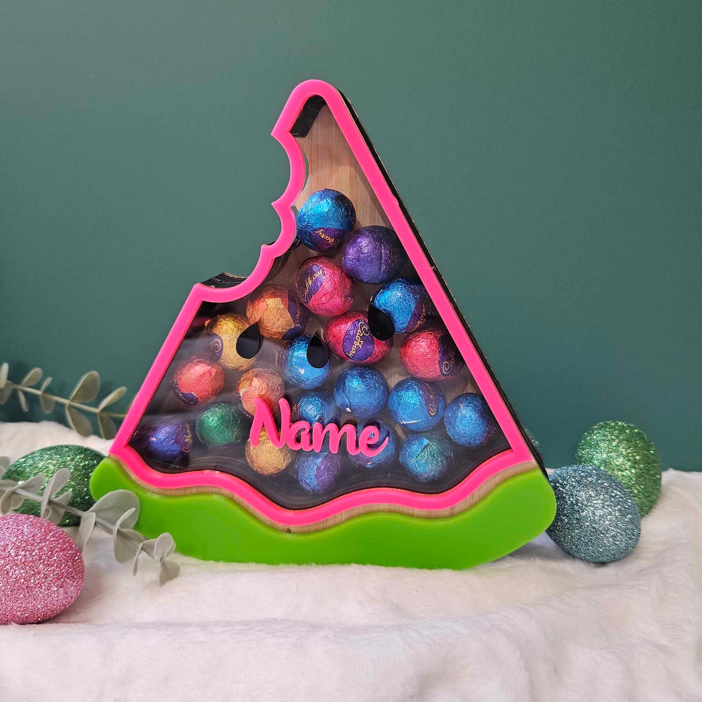 Colorful mini egg drop boxes for kids' Easter egg hunts or gifts
