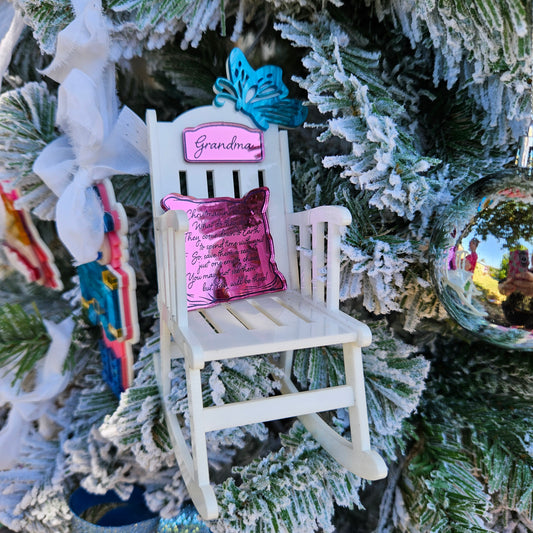 🦋 Memorial Chair Ornament – Butterfly Edition (Personalised)