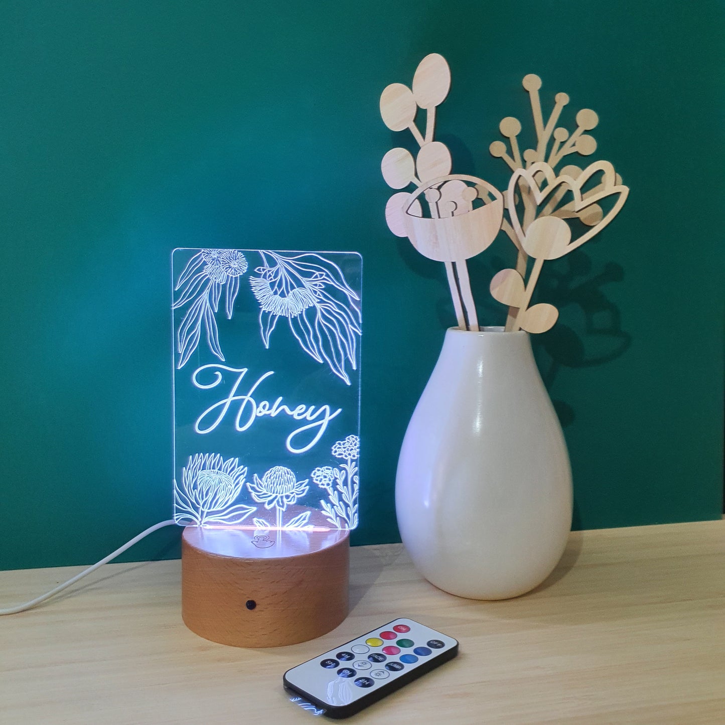 Personalised LED Name Sign - Australian Natives