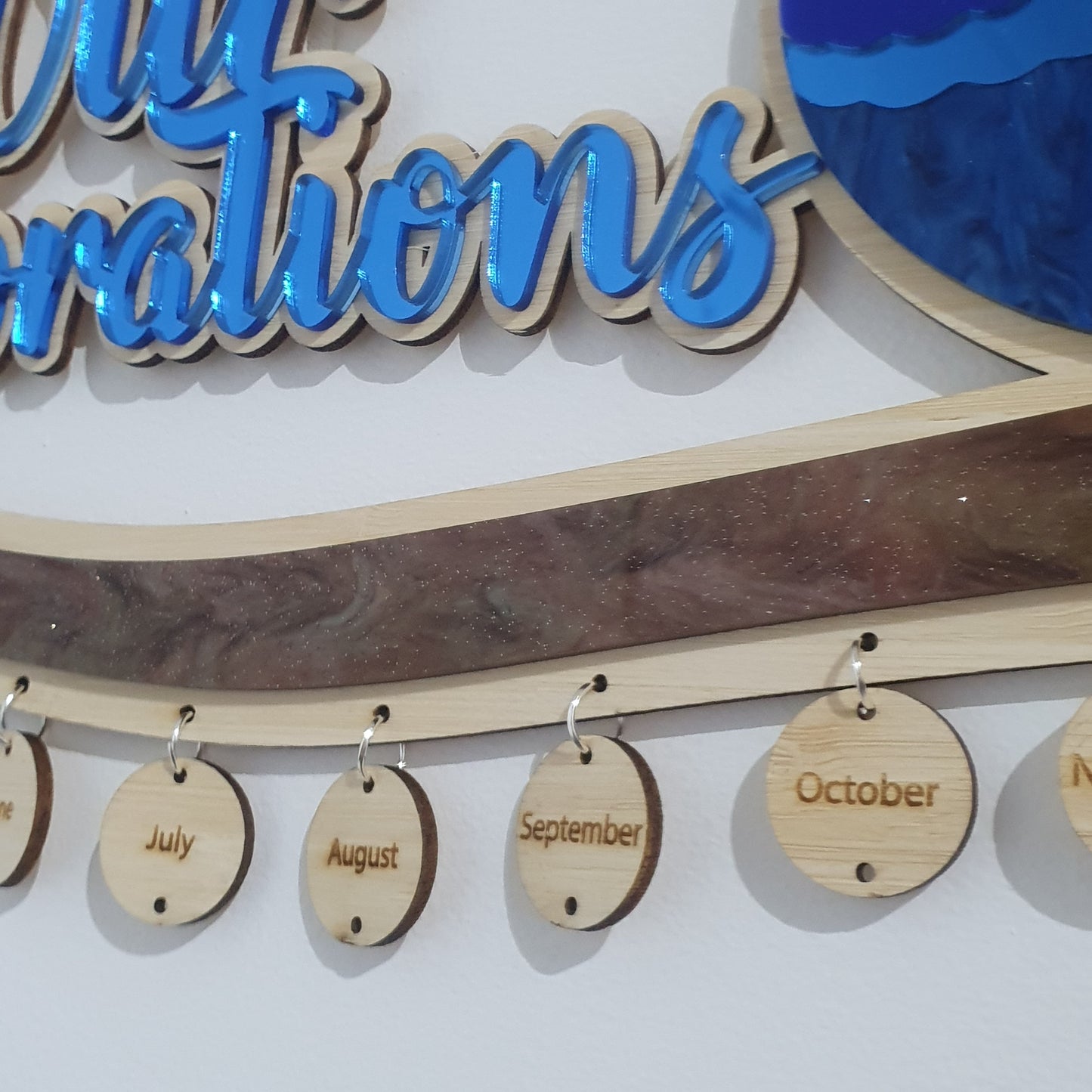 'Our Celebrations' Calendar Wall Art | Celebrate those special occasions | PERSONALISED