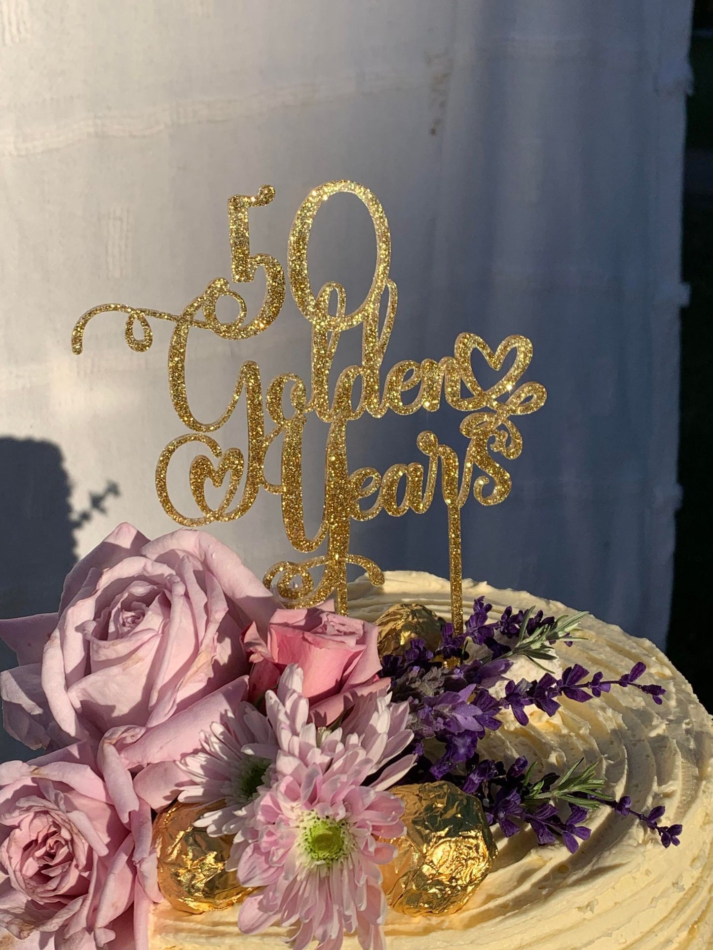 "50 Golden Years" Cake Topper