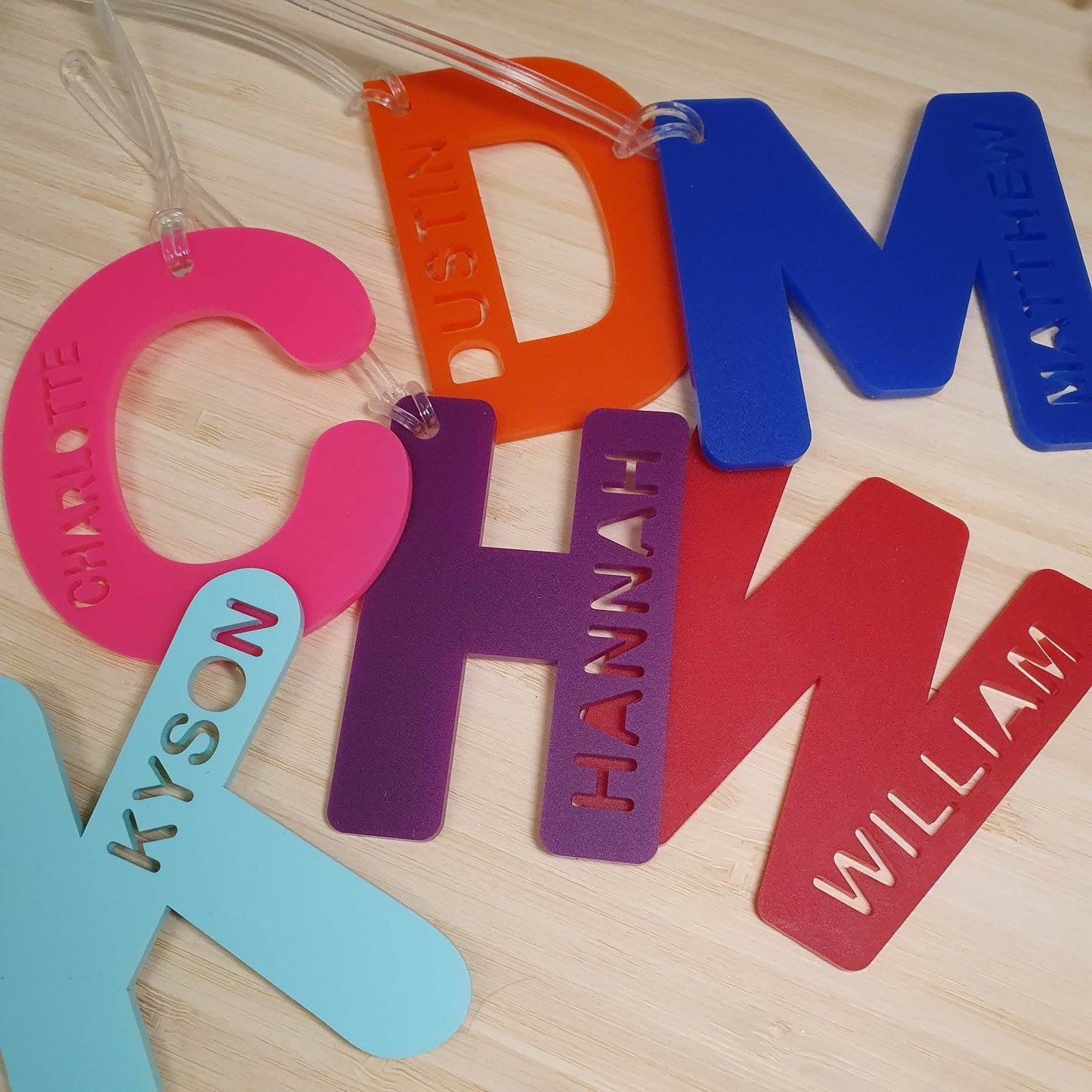 Alphabet Acrylic Bag Tag | Personalised