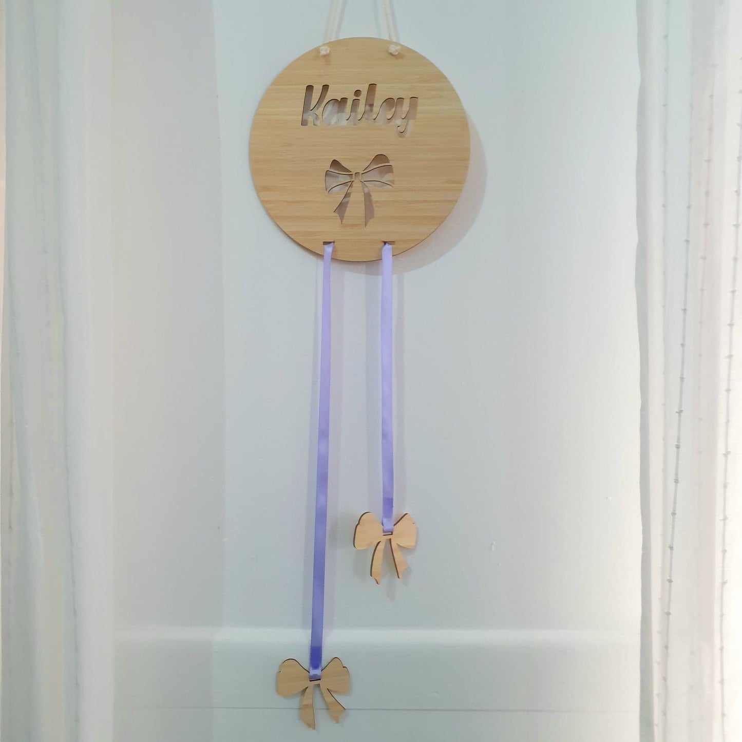 'Bow' Bamboo Bow Holder | Personalised