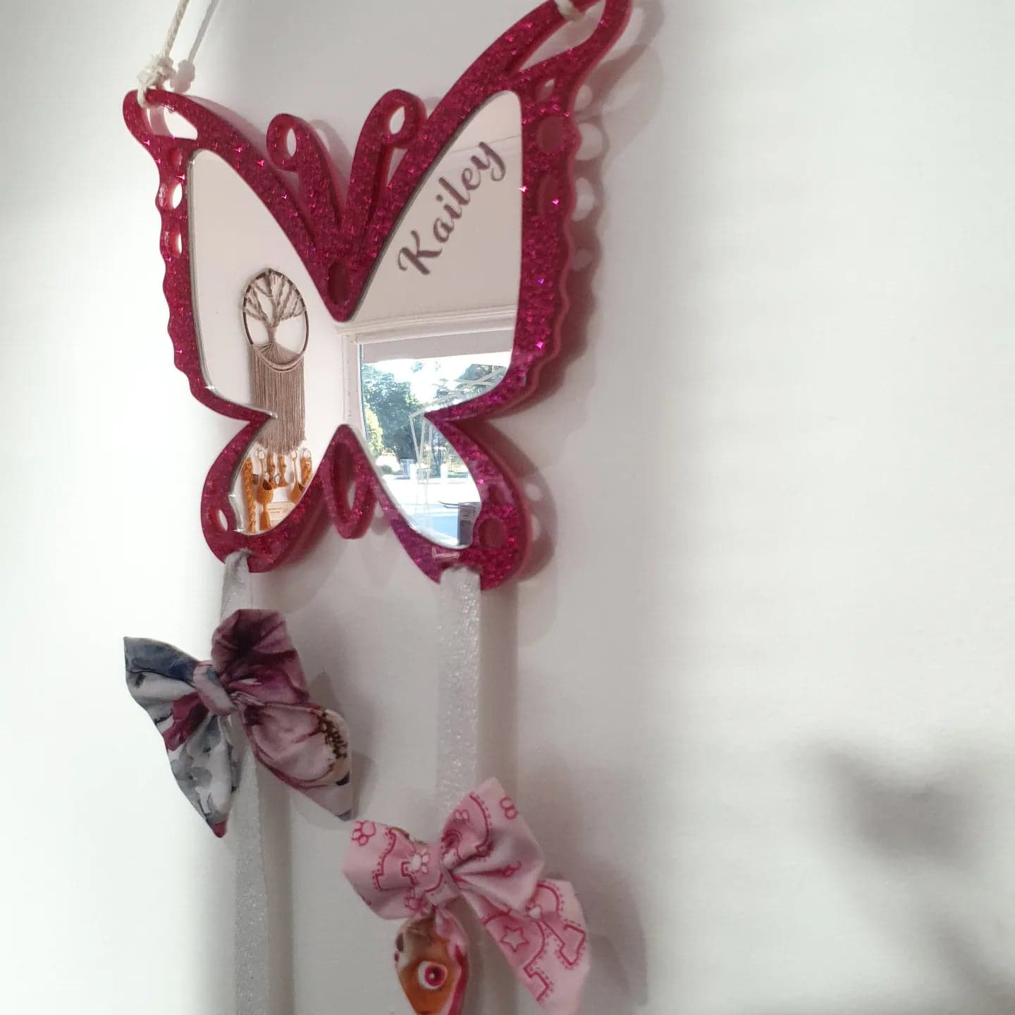 Butterfly Mirror Bow Holder | Personalised