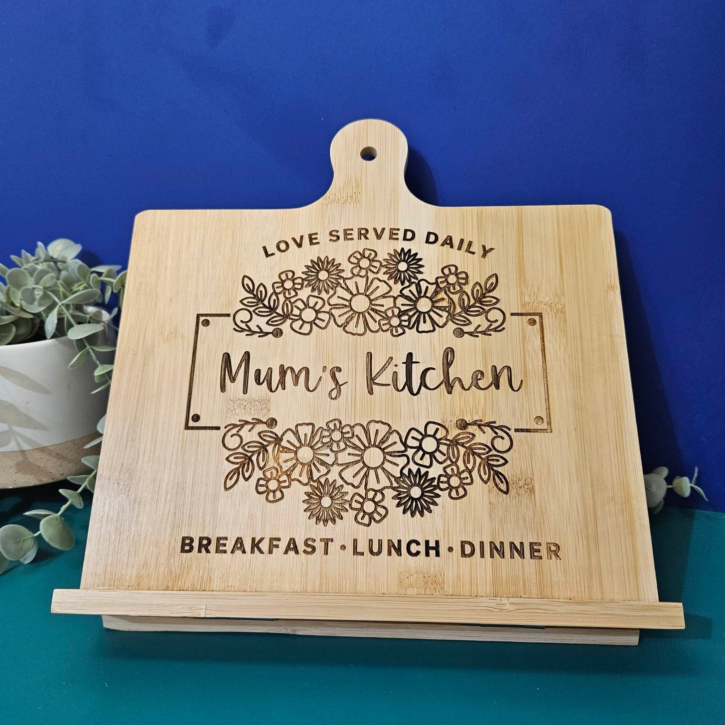 Engraved Chefs Easel - Recipe Book or Tablet Holder | Personalised
