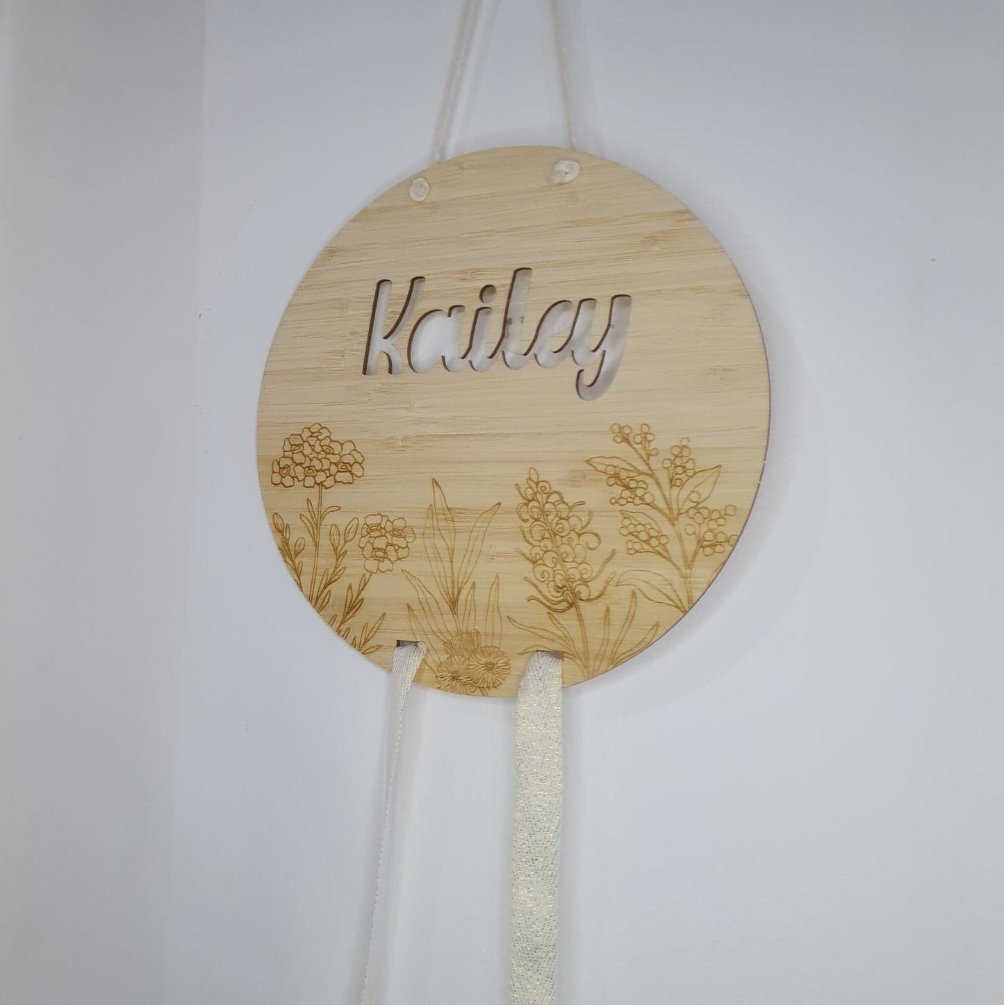 Australian Natives Bamboo Bow Holder | Personalised