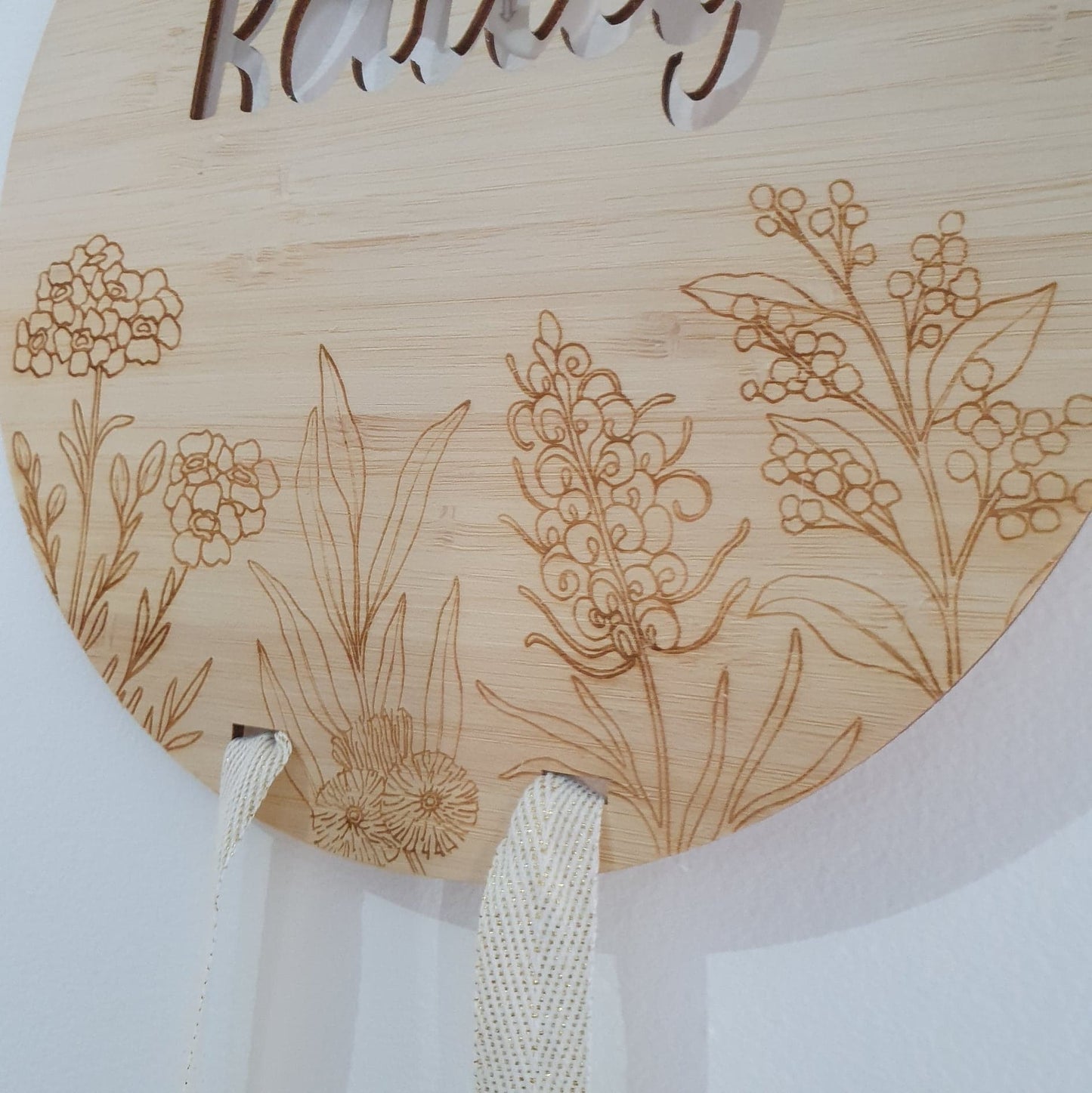 Australian Natives Bamboo Bow Holder | Personalised