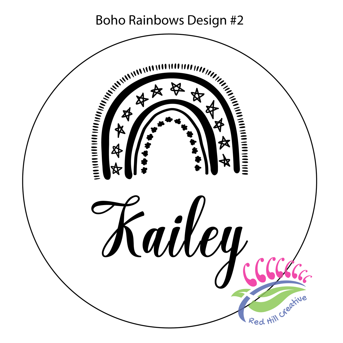 Boho Rainbow Name Plaque | Personalised