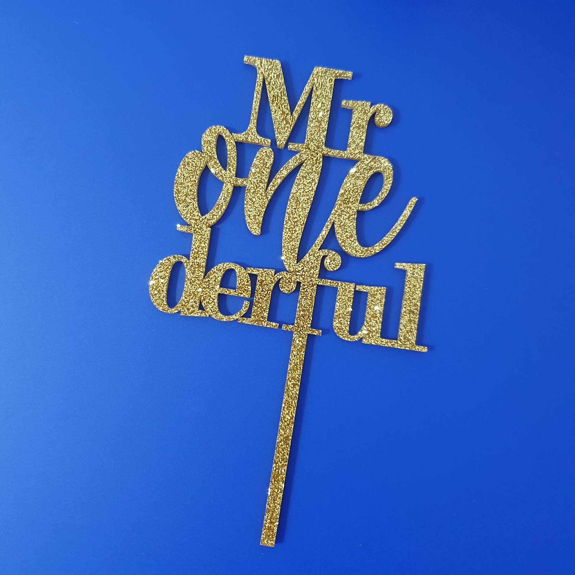 Mr ONE-derful Cake Topper | Custom Colours – Red Hill Creative