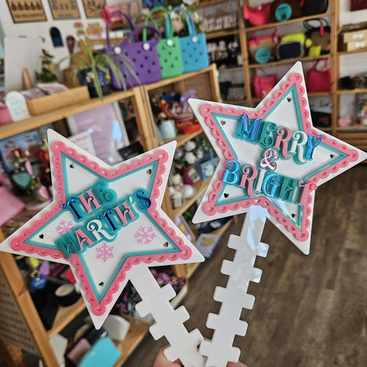 Personalised Kitschmas Acrylic Tree Topper – Custom Star | Red Hill Creative