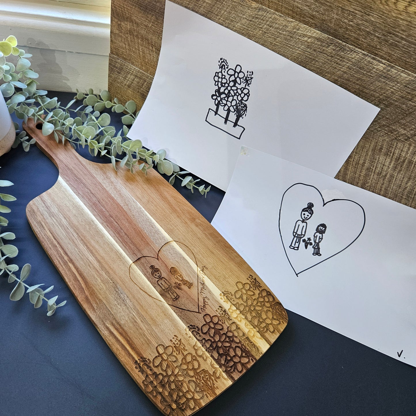Serving Board | Your Childs Drawing Engraved
