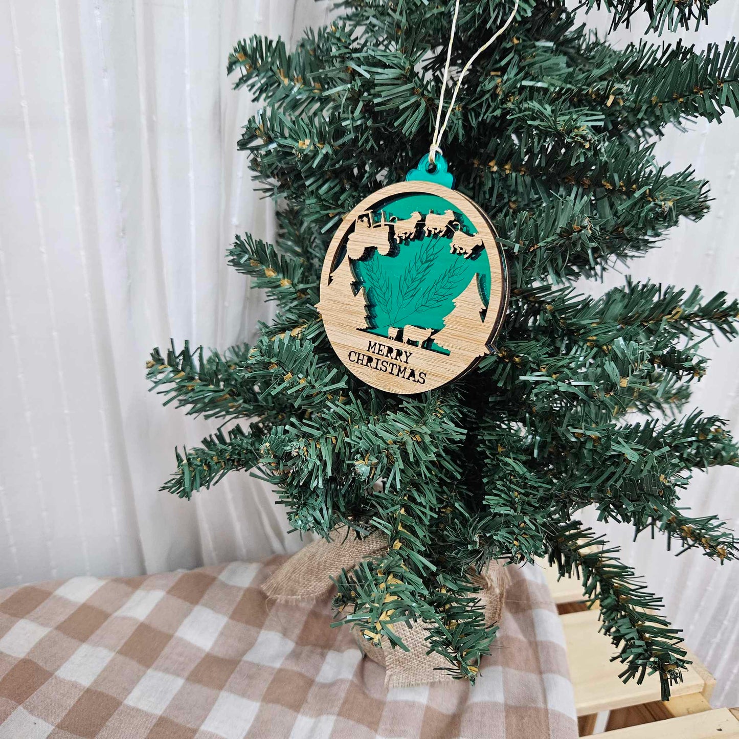 Australian Tractor 'Sleigh' Christmas Bauble | PERSONALISED OPTIONS