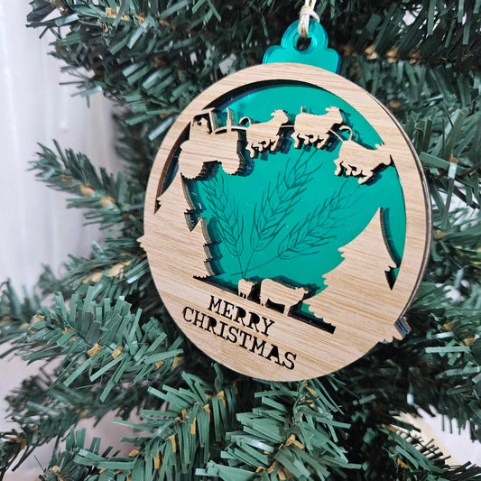 Australian Tractor 'Sleigh' Christmas Bauble | PERSONALISED OPTIONS
