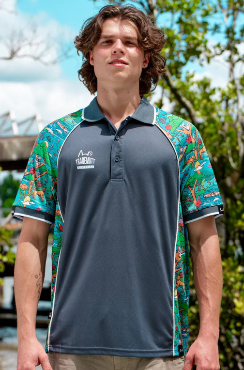 TradeMutt Unisex Polo Shirt | Blinky Chill