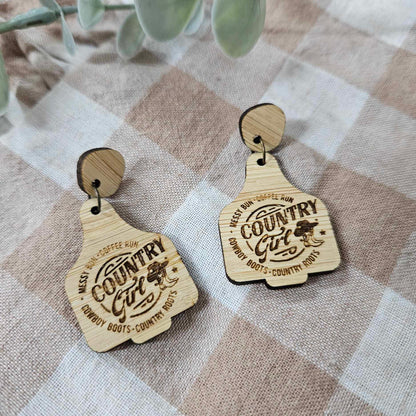 Cattle Tag Earrings | Bamboo Designs